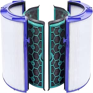 KEEPOW Filtro de Repuesto para purificador de Aire Puro Dyson HP04 TP04 DP04, Ventilador de 360°, Filtro HEPA, Filtro de carbón Activado