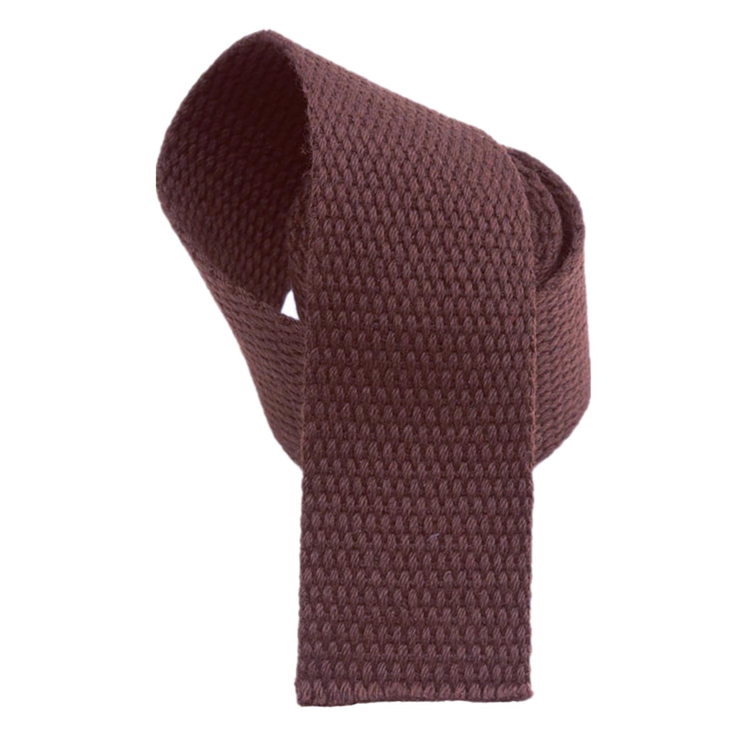 Mocny pasek parciany, poliestrowo-bawełniany w jodełkę wielokolorowy 38 mm 5-20 jardów(Dark Brown,10 yard)