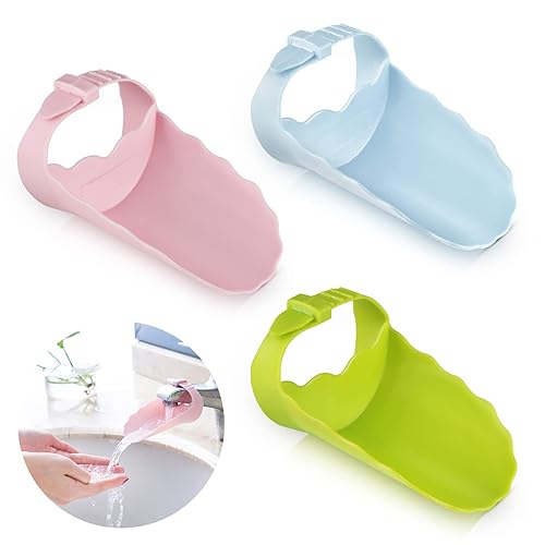 Extensor de grifo para niños 3 unidades de extensor de grifo para la mano del niño lavado ayudante baño fregadero para bebés y niños divertido