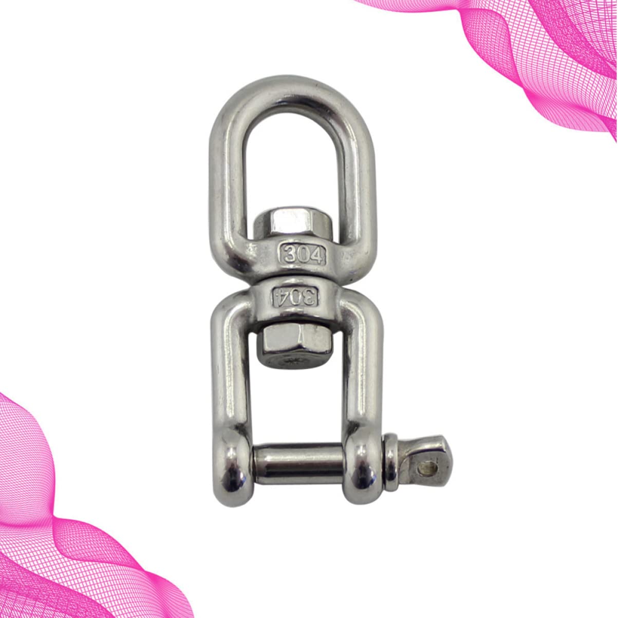 BCOATH 2Pcs Metal Swivel Ring Durable Double Swivel Design for Rotation for Shop Use with Plants Wind Chimes Bird Feeders