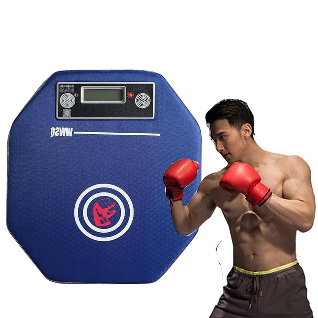 Machine de boxe murale musicale avec cible de frappe connectée pour entraînement à la maison