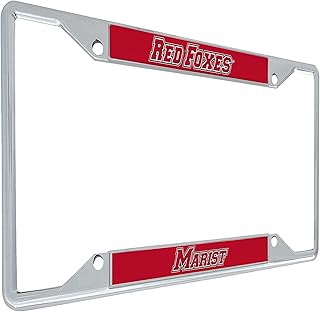 Desert Cactus Marist College Car Accessories Red Foxes Metal License Plate Frame and Tag Holder for Front or Rear of Car (Mascot)