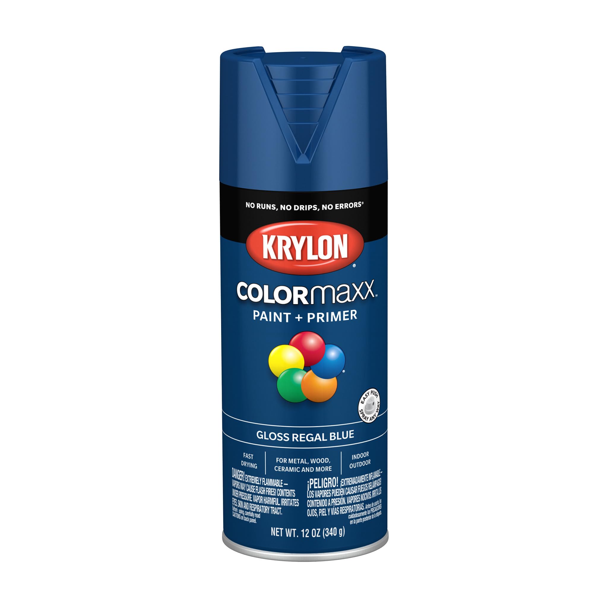 Krylon ColorMaxx 12 Oz. Gloss Spray Paint, Regal Blue - 1 Each