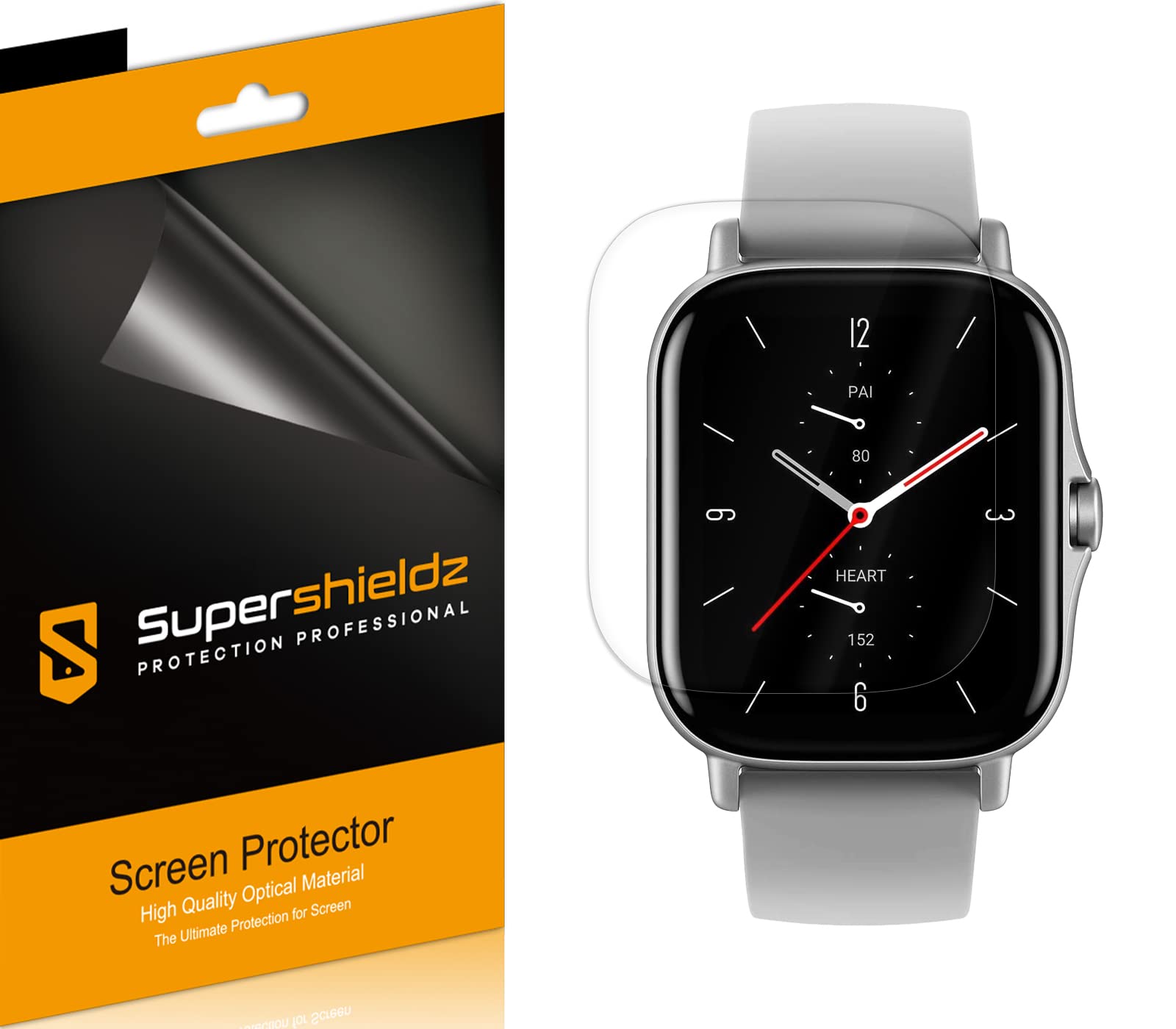 Supershieldz (3 Pack) Designed for Amazfit GTS 2 Screen Protector, High Definition Clear Shield (TPU)