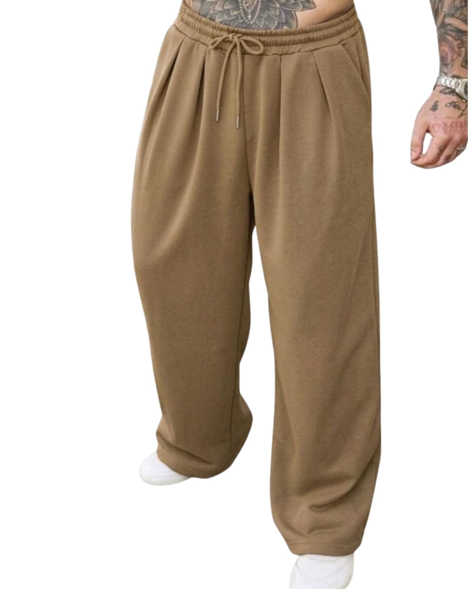 Men’s Cotton Track Pants | Loose Fit Joggers for Gym & Streetwear | Comfortable Casual Baggy Lower for Men-picture-29