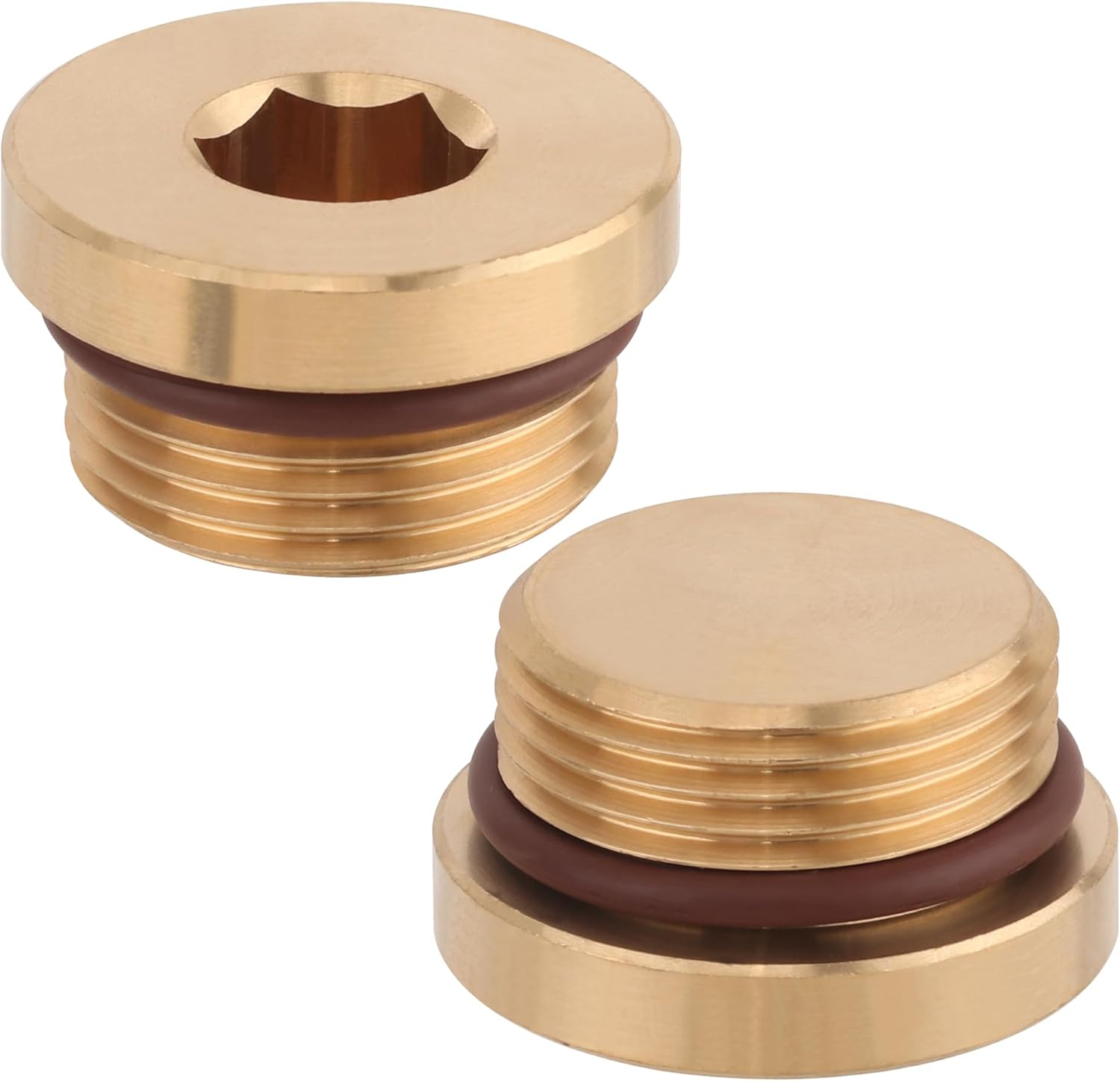 2Pcs Brass DOT PLC Male Elbow Fitting 1/2" Tube x M22-1.5 Replace for Volvo 20462690