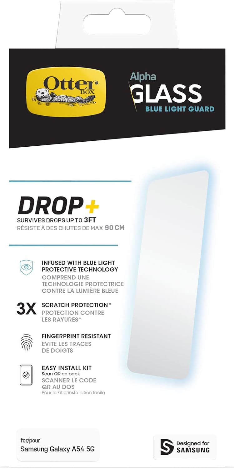 OtterBox TRUSTED GLASS Screen Protector for Samsung Galaxy A54 5G - CLEAR