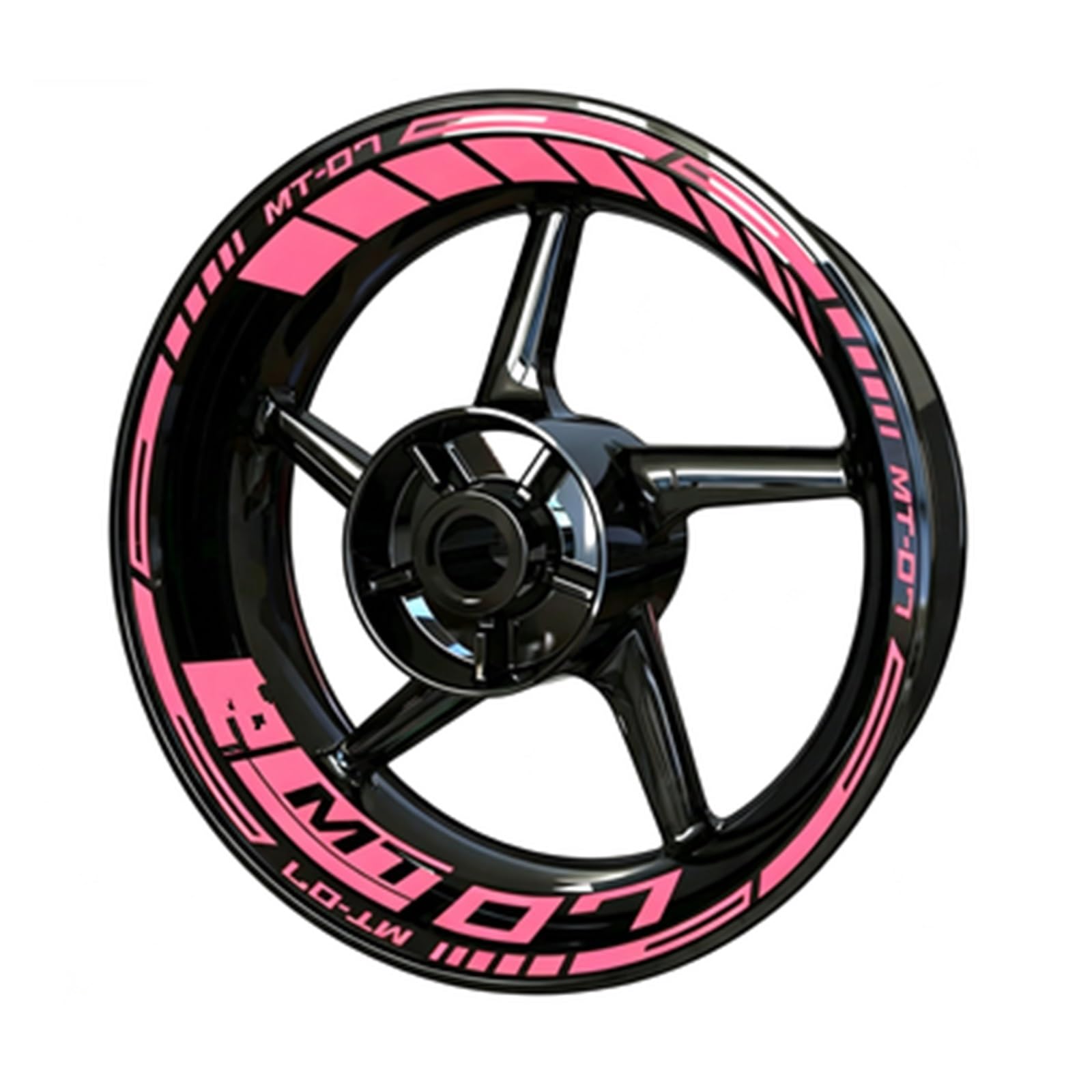 Reflective Motorcycle Wheel Sticker Hub Decal Rim Stripe Tape for Yamaha MT-07 MT07 Motorbike(Color6)