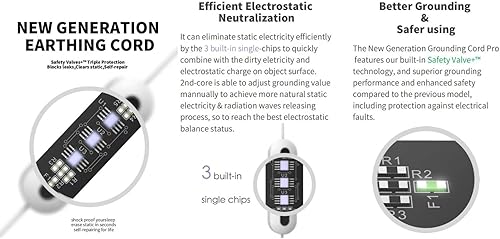 Miniatura 6 de Grounding Sheets, 95% algodón orgánico + 5% fibra plateada, sábana bajera ajustable conectada a tierra con cordón de conexión a tierra (beige,