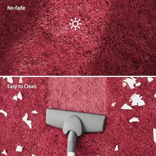 Image of Present Carpet for Room, Shaggy Rugs Fluffy Carpets, Indoor Modern Plush Area Rugs for Living Room Bedroom Kids Room, ETC Marron 2x5 feet