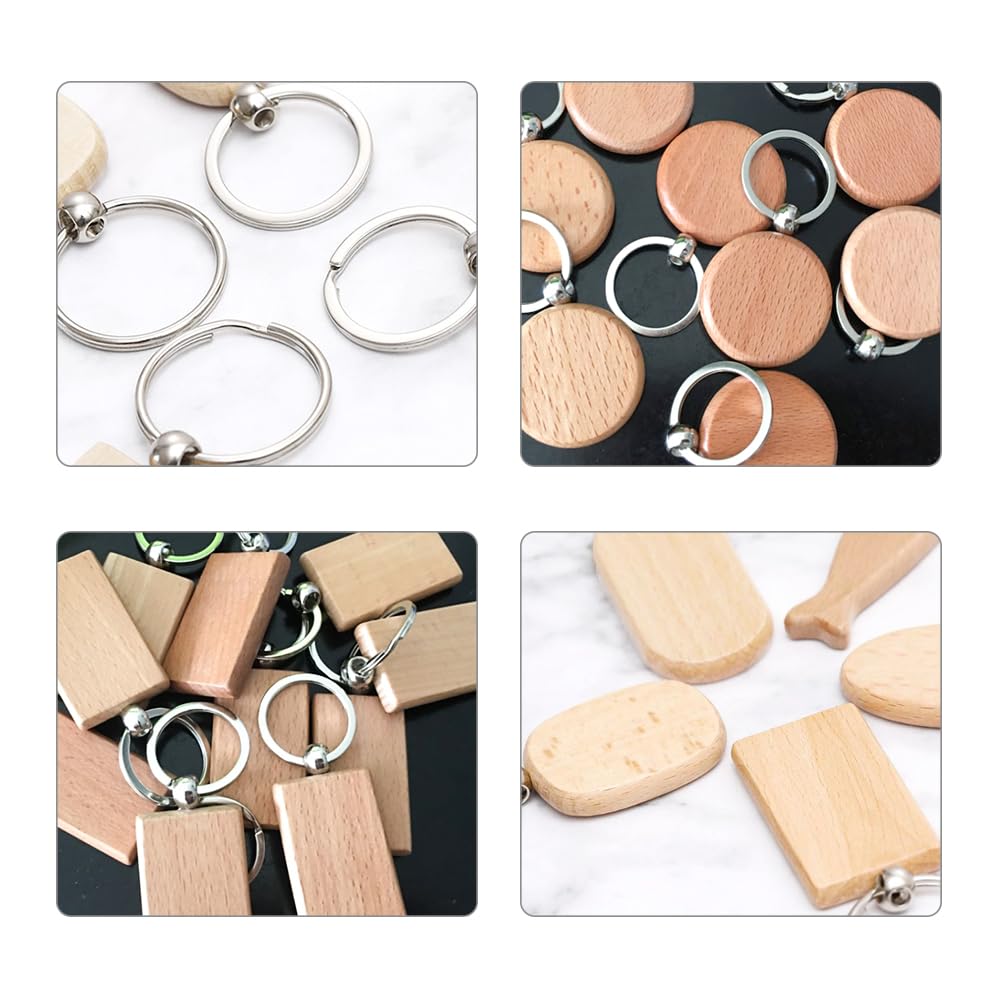 Lot de 50 rondelles en bois naturel sans fin Disque de coupe en bois de pin circulaire Pièces en