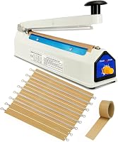 Sangrui 12 colos Impulzusos Fóliahegesztő, 300W Műanyag Tasak Tömítő, Fém Burkolat, 3mm Hegesztési Sáv, Kézi Hőforrasztó 8 Javítókészlettel 1