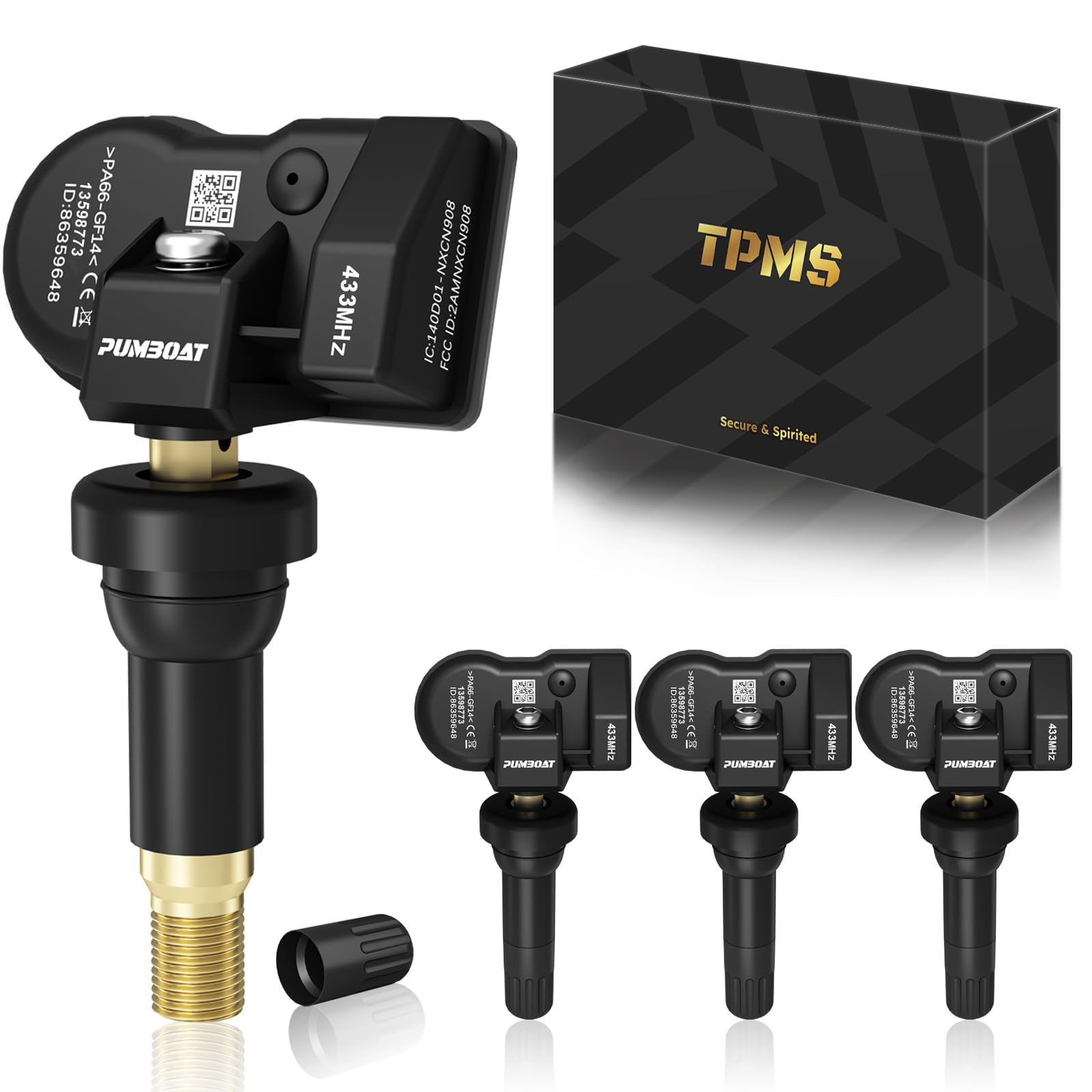 TPMS Pre-Programmed Tire Sensor,with Chevrolet Silverado(19-25)|Traverse(16-25)|Malibu(16-25)|Blazer(19-25)|Cruze(16-23)|Camaro(16-24)|Suburban(20-25)|Tahoe(20-25)#13598773(Set of
