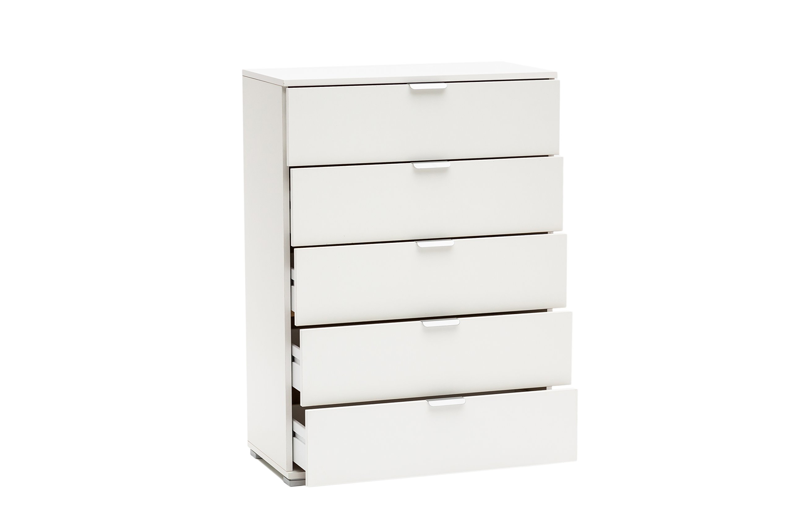 MeMi Me612BIA Cassettiera, Legno, Bianco, 38x75x105 cm