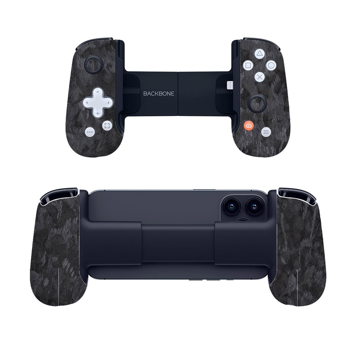 SopiGuard Sticker Skin for Backbone One Controller Full Body Wrap (Forged Carbon)