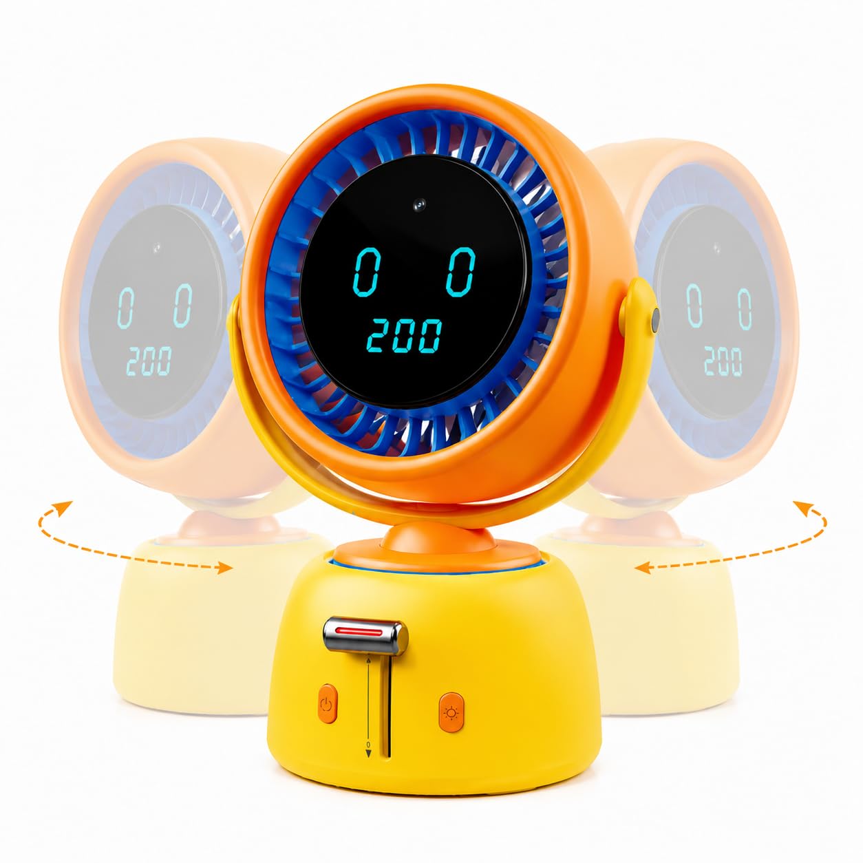 Ventilateur de bureau USB-C avec suivi intelligent et affichage numérique réglable