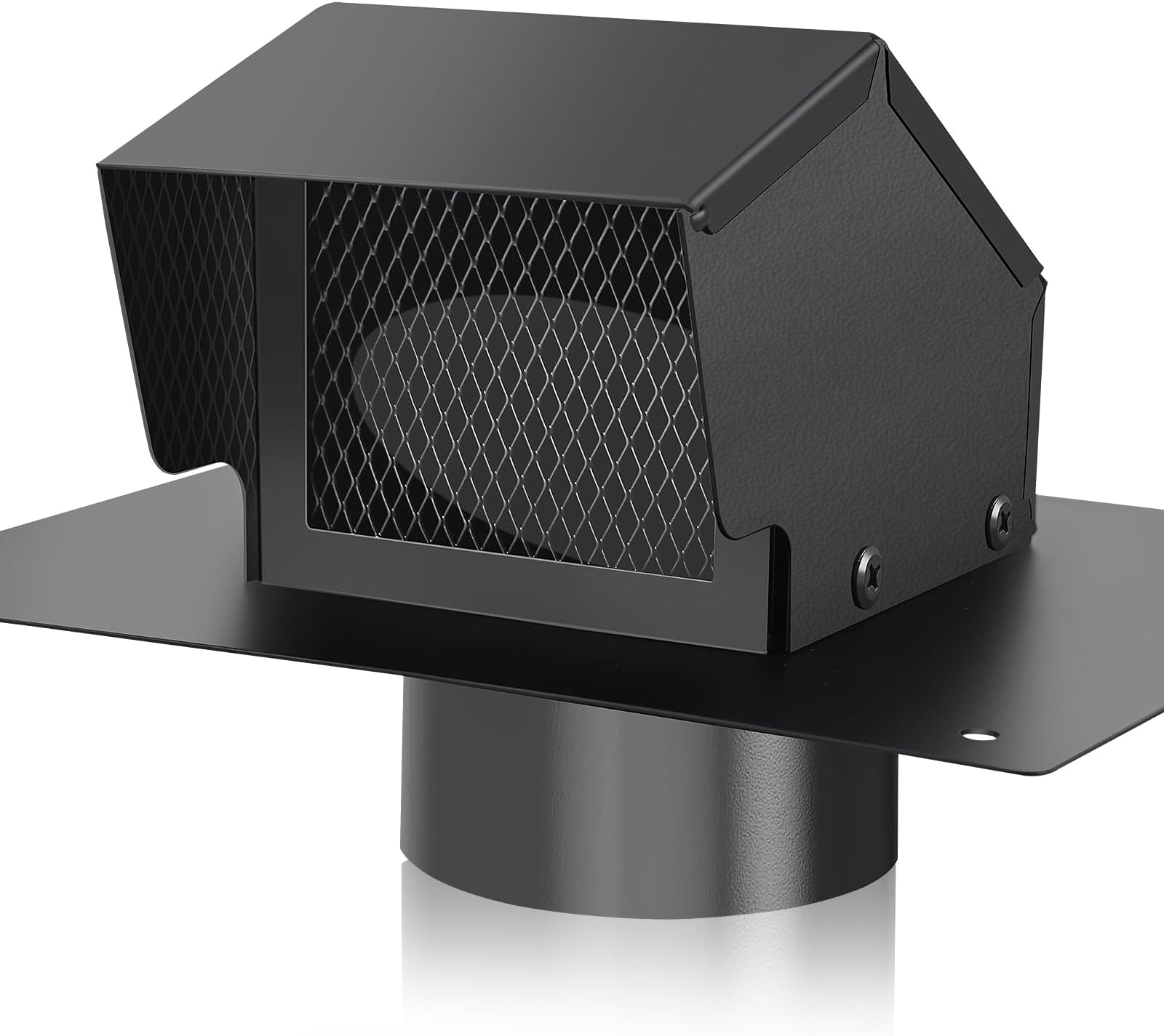 4 Inch Roof Vent Cap, Roof Vents for Houses,FEITON Galvanized Steel Roof Exhaust Vent with Damper, 4" Diameter Collar Removable Vent for Attic