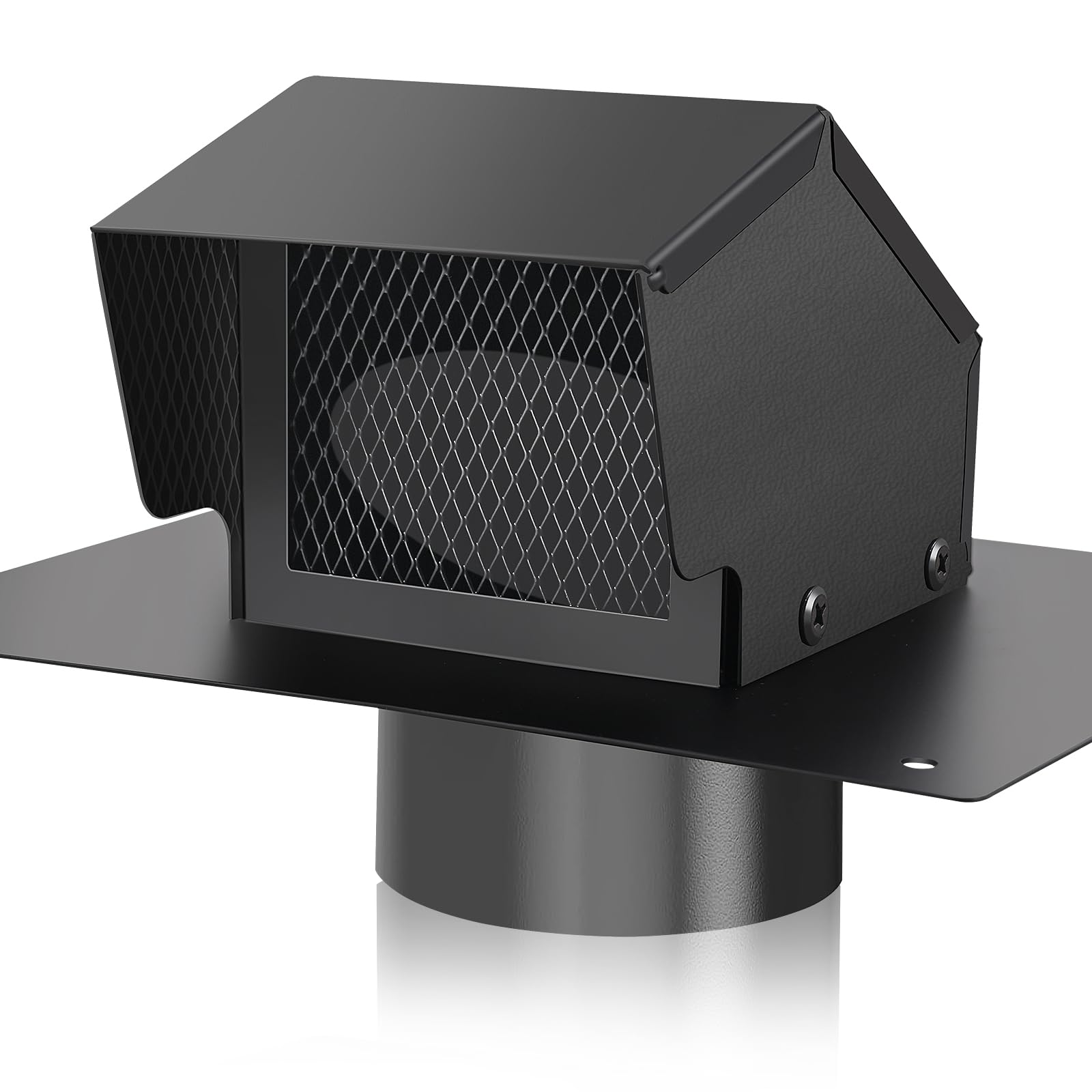 4 Inch Roof Vent Cap, Roof Vents for Houses,FEITON Galvanized Steel Roof Exhaust Vent with Damper, 4" Diameter Collar Removable Vent for Attic