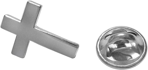 Plata Toned Religioso Cruz Pin De Solapa Plata Toned Religioso Cruz Pin De Solapa
