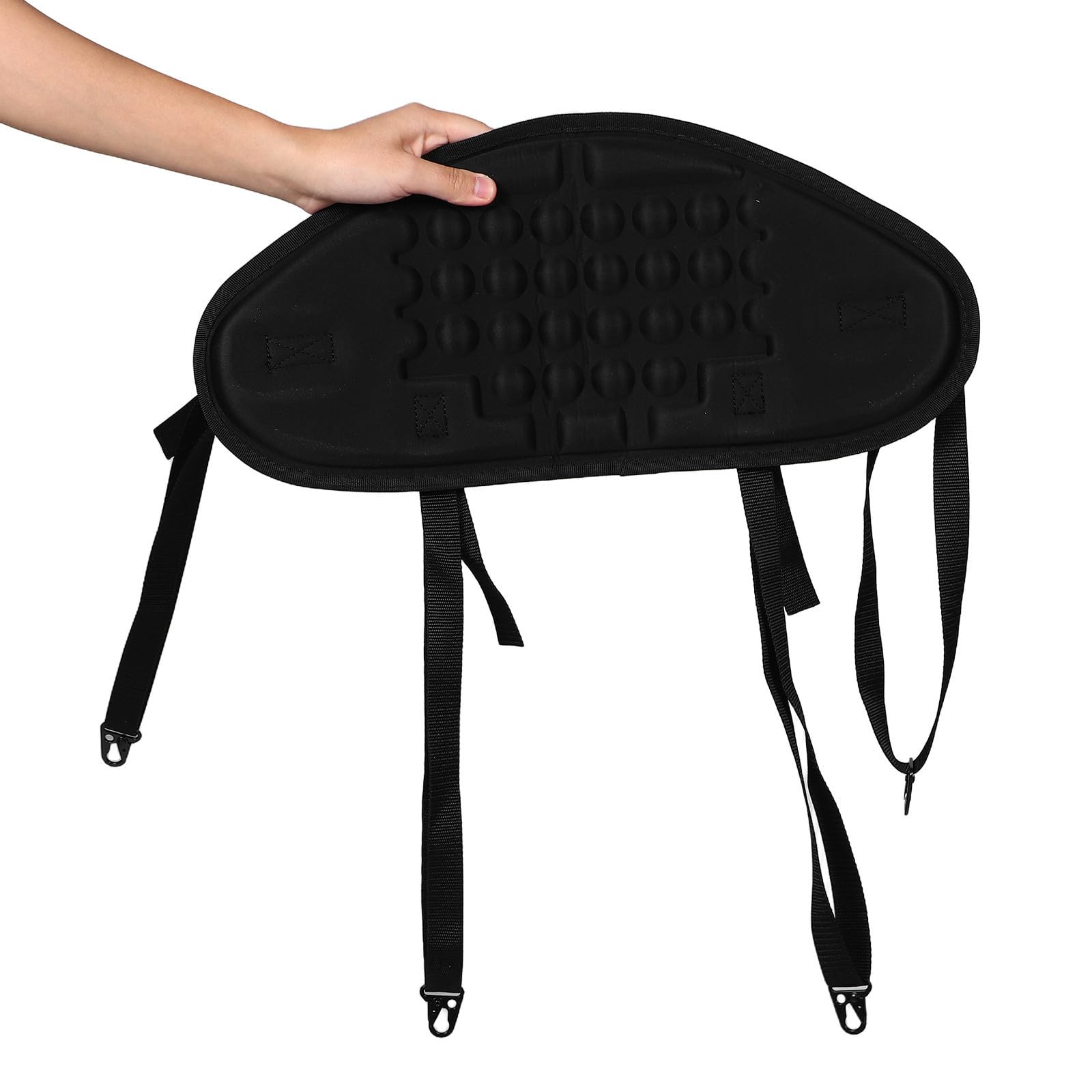 Respaldo Ajustable Oval para Kayak y Canoa Hebillas de Nylon y Diseño Ergonómico, Cojín Acolchado para Uso en Playa y Agua Dulce