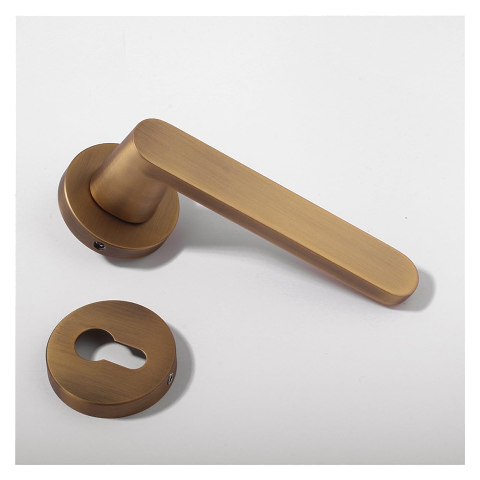 Poignée de porte silencieuse Yellow Bronze - Serrure universelle en bois pour chambre