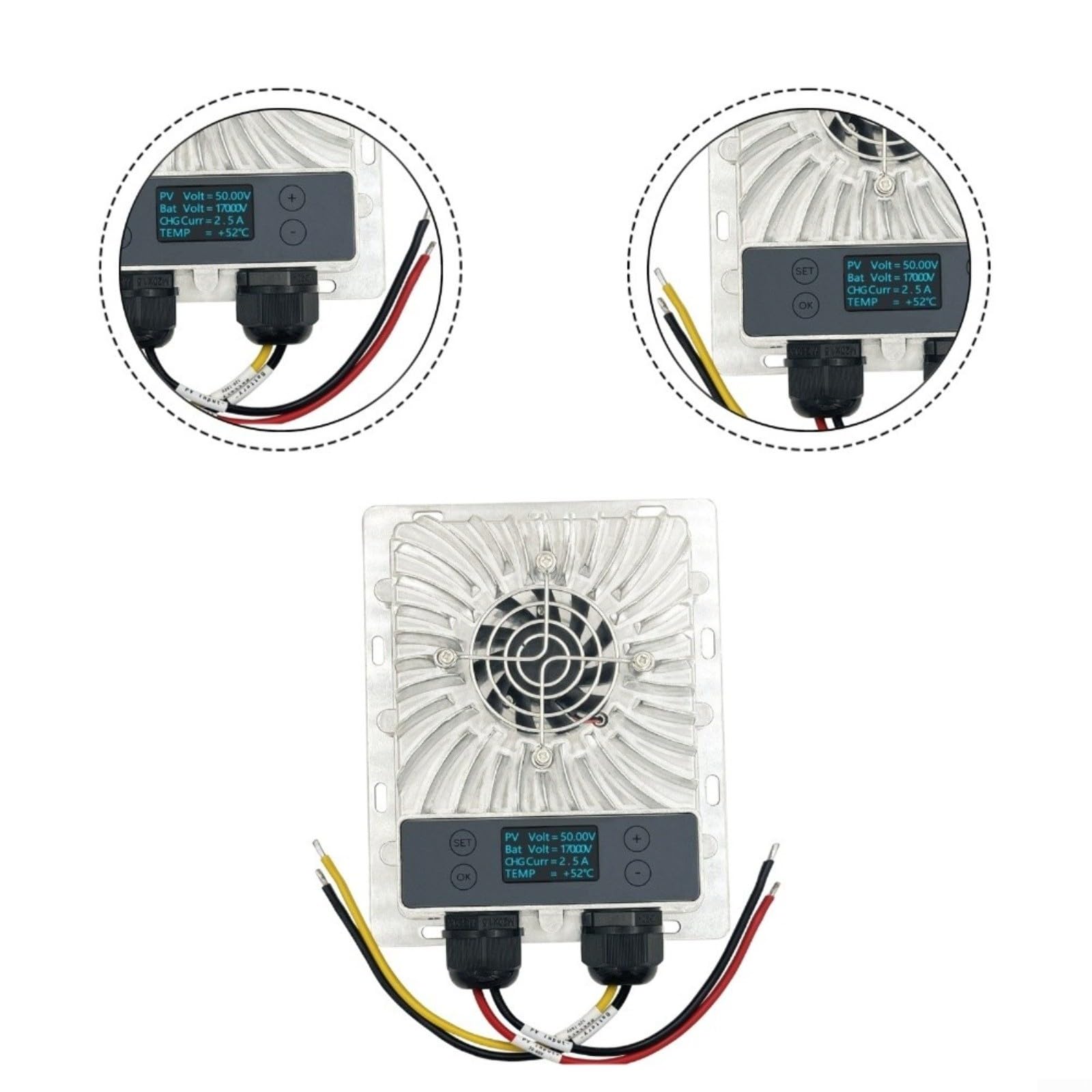 KiraKira 400W per il regolatore solare 120-180V di MPPT per il veicolo resistente | 99,5% Wirkungsgrad, Alu-Gehäuse, Smart-Lüfter, Schutz Vor Überhitzung/Kurzschluss, Für Bleisäure/LiFePO4