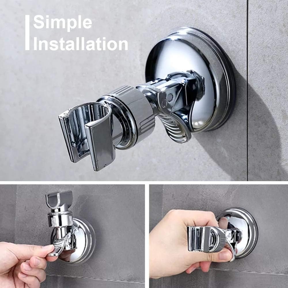 Bathroom Strong Vacuum Suction Cup Wall Mount Holder Adjustable Hand Shower Bracket Accessory