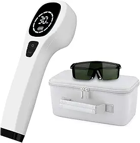 Dispositivo de terapia de dor a laser frio, 660 mw para joelho, ombro, costas, dor muscular e articular, dor artística, dor ciática, unidade de apoio à mão, para humanos e animais (duas x 808 nm)