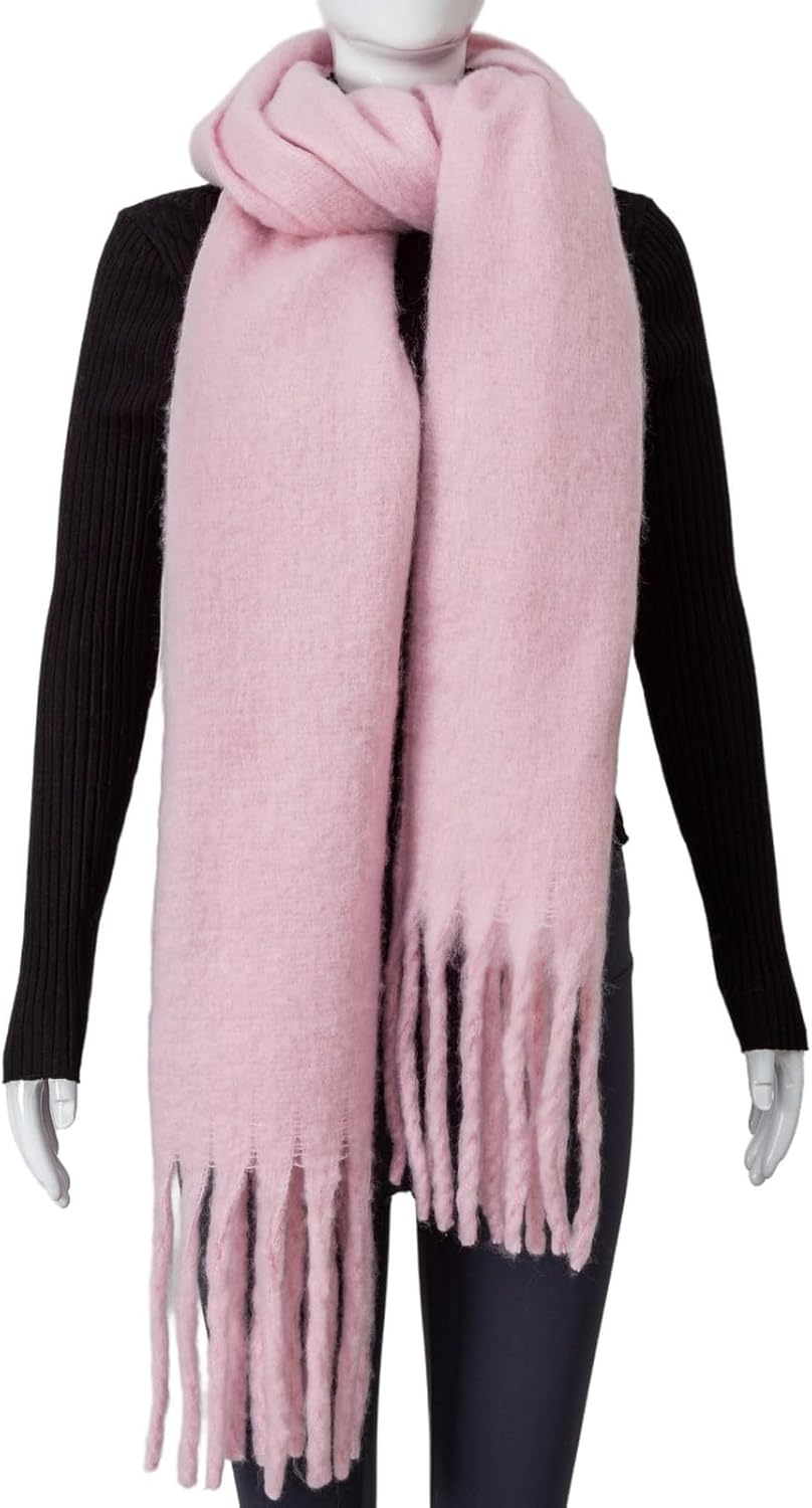 Winter Women Chunky Scarf Warm Blanket Big Thick Large Oversized Wrap Colorful Long Solid Scarves - Image 2