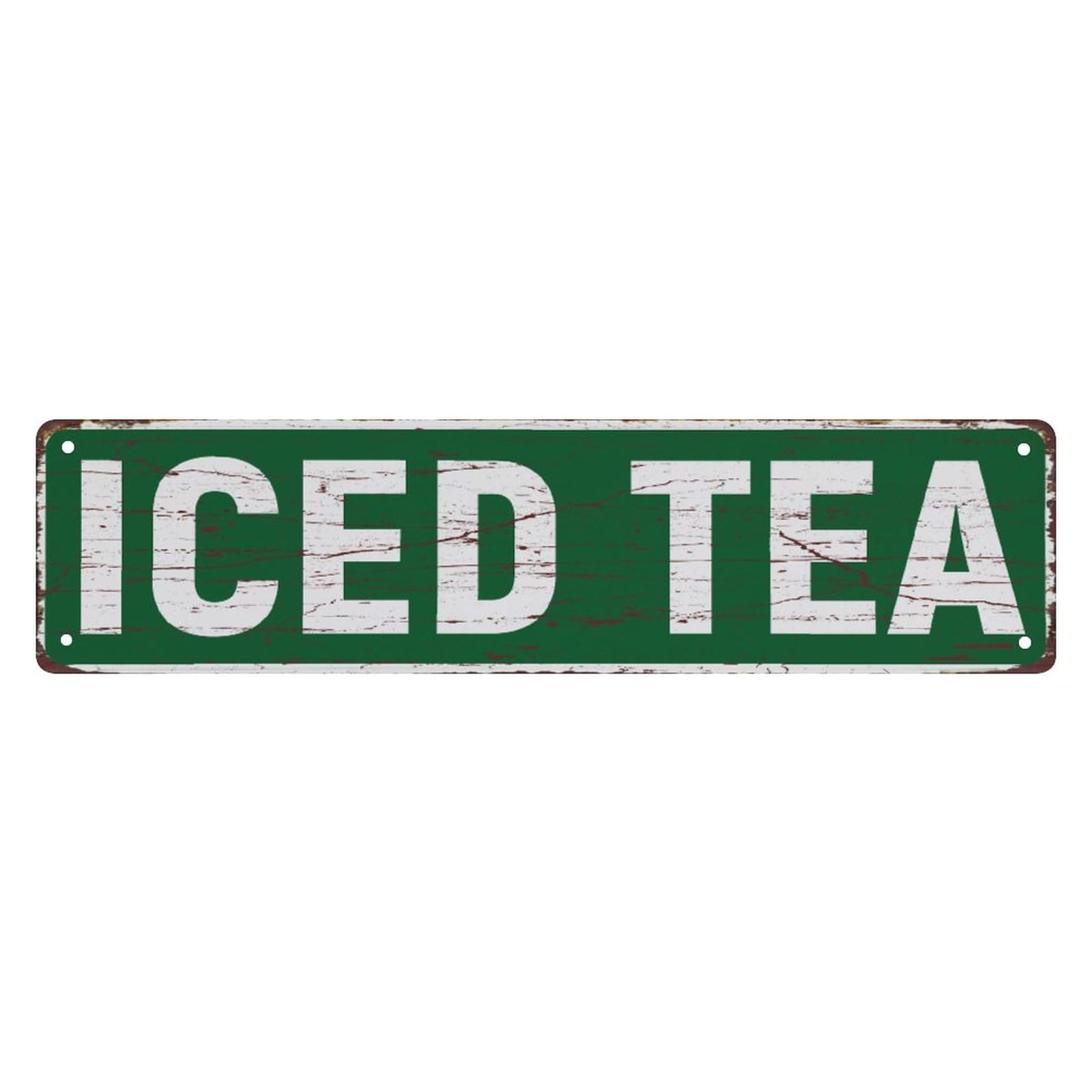 Metal Sign Iced Tea Retro Metal Tin Signs 4x16 Inch For Shop Yard Man Cave Garage Outdoor Funny Wall Decor Decorative Poster Plate