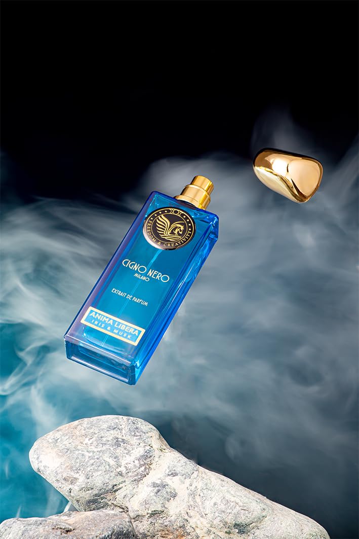 Eau de Parfume ANIMA LIBERA Cigno Nero Milano. Włoski ekstrakt zapachowy Unisex dla kobiet i mężczyzn 50 ml. Nuty zapachowe: cytrusowy, drzewny, piżmowy