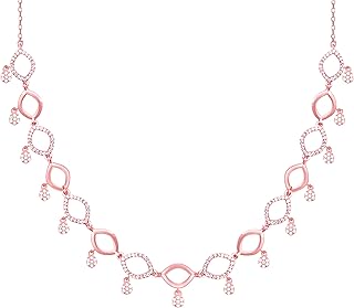 GIVA 925 Silver Rose Gold Duchess Necklace | Gifts for Girlfriend,Pendant to Gift Women & Girls | With Certificate of Auth... Price In India
