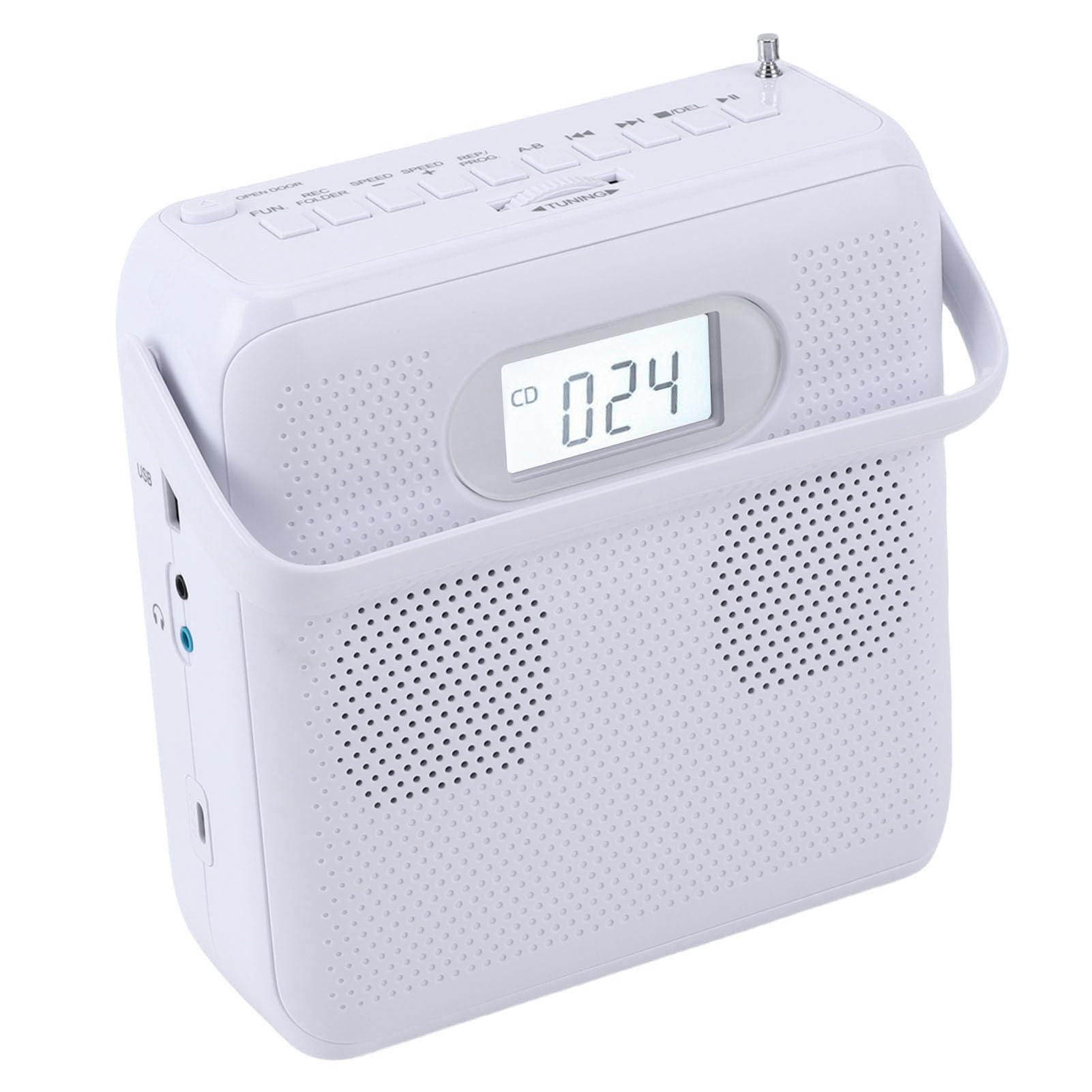 Annadue Przenośny Odtwarzacz CD, Przenośny Odtwarzacz Muzyki CD Stereo Bluetooth z Uchwytem, ​​wbudowane 2 Głośniki HIFI, do Domowego Użytku na Zewnątrz Samochodu w Kuchni