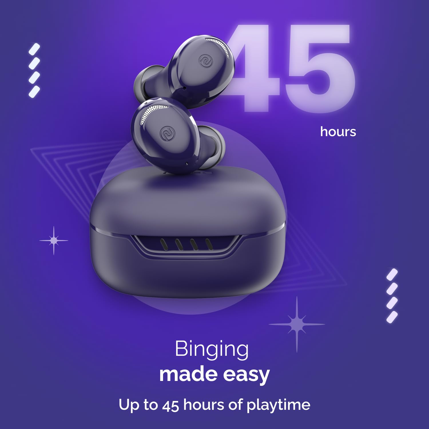 Noise Buds Trance in-Ear Truly Wireless Earbuds with 45H of Playtime, Low Latency(up to 40 ms), Instacharge(10 min=200 min), BT v5.3(Space Blue) — Amazon image 4