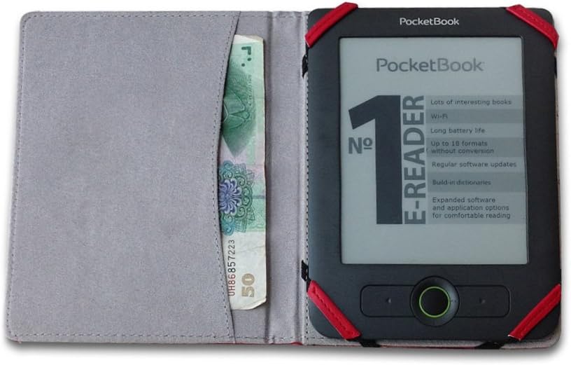 Universal 6inch Ereader Book Style Case Cover embossed Author Name for kobo pocketbook sony kindle 6inch ereader