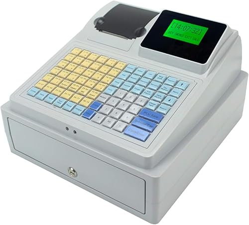 PochY Caja registradora del sistema POS, caja registradora electrónica con escáner y teclado, impresora térmica, caja registradora multifuncional