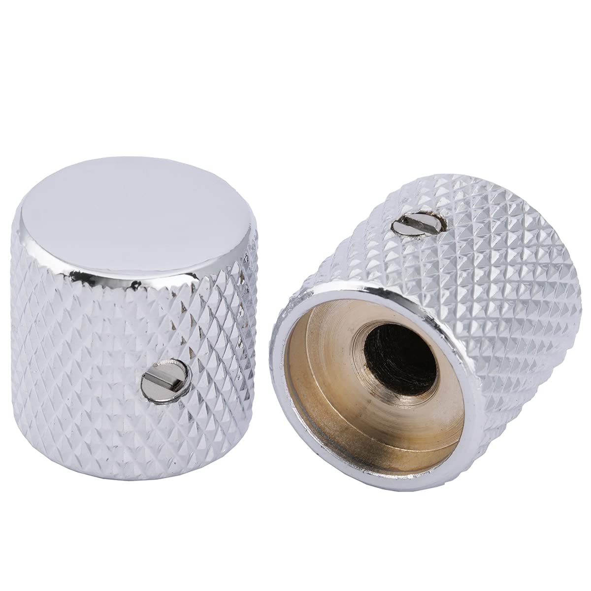 Musiclily Pro 6mm Steel Knurled Flat Top Barrel Knobs with Set Screw for Telecaster Electric Guitar or Precision Bass - Image 4