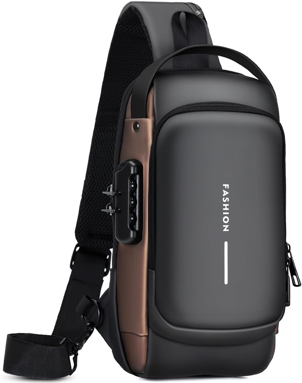 wefly Chest Bag for Men with USB Charging Port | Anti-Theft Crossbody Sling Bag for Men | Travel Shoulder USB Sling Bag | Sports Messenger Bag | Side Bag Casual Daily Use Bag Water Resistance-picture-37