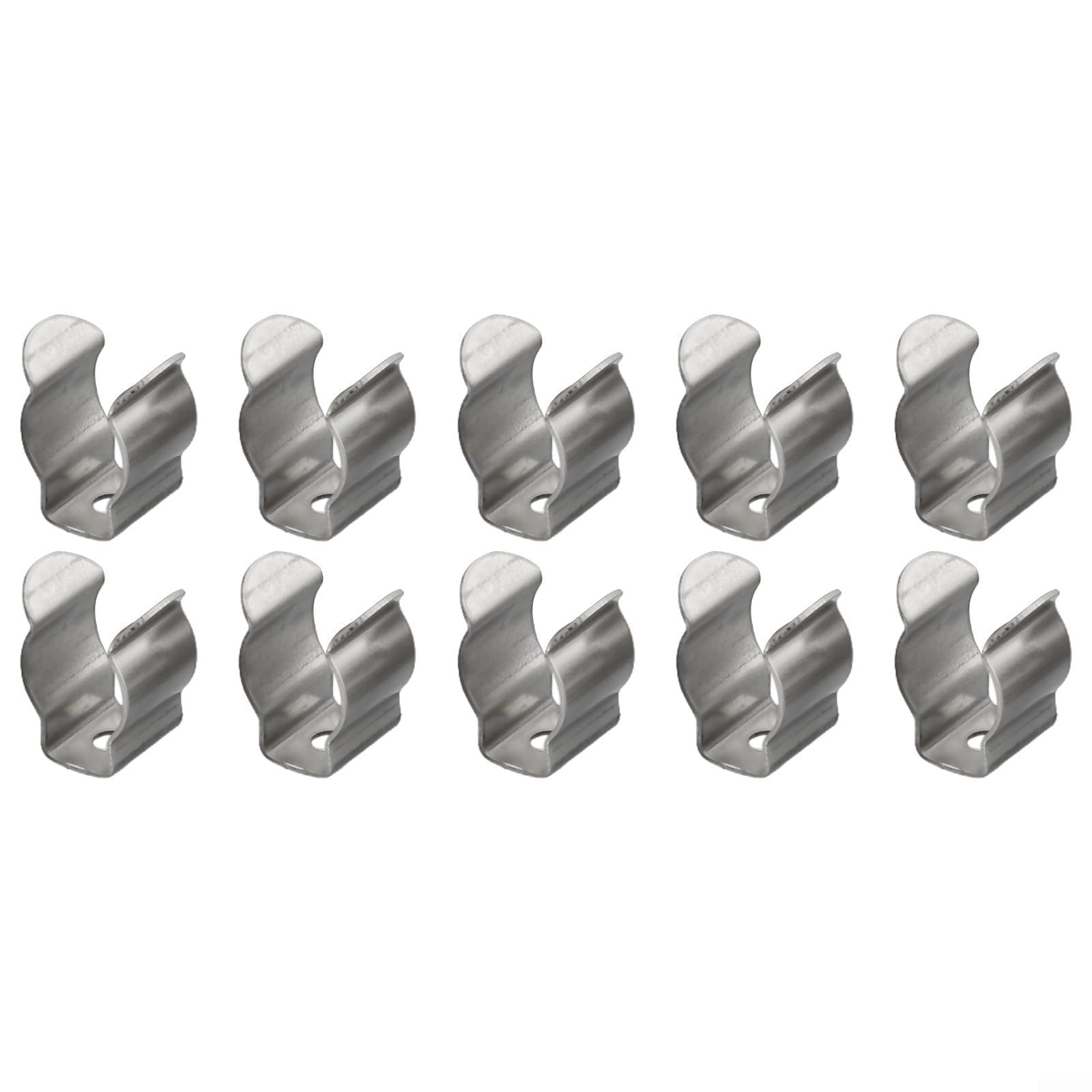 10Pcs Spring Terry Clips, Open Type Spring Tool Clips Steel Terry Clips, For Organizing Tools Brooms Brushes Rakes/Pipes In Garages Workshops Sheds Cabinets(10mm)