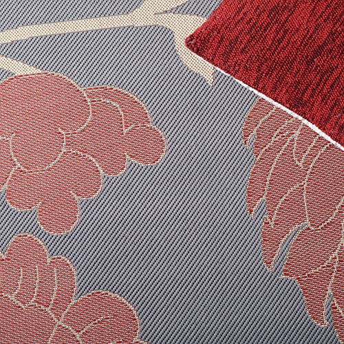 SAFAVIEH Courtyard Collection 6'7" x 9'6" Anthracite / Red miniatura 5