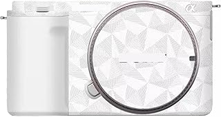 Película protectora antiarañazos para cámara Sony ZV-E1 ZVE1 ZV E1 (triángulo blanco + cuero blanco)