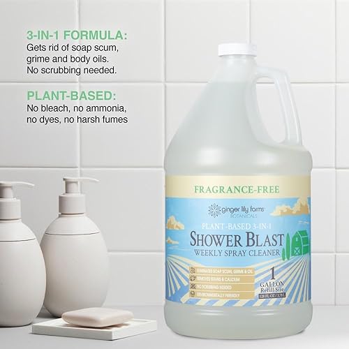 Miniatura 4 de Ginger Lily Farms Botanicals - Limpiador semanal en aerosol 3 en 1 a base de plantas, 100% vegano y libre de crueldad, sin fragancia, 1 galón (128