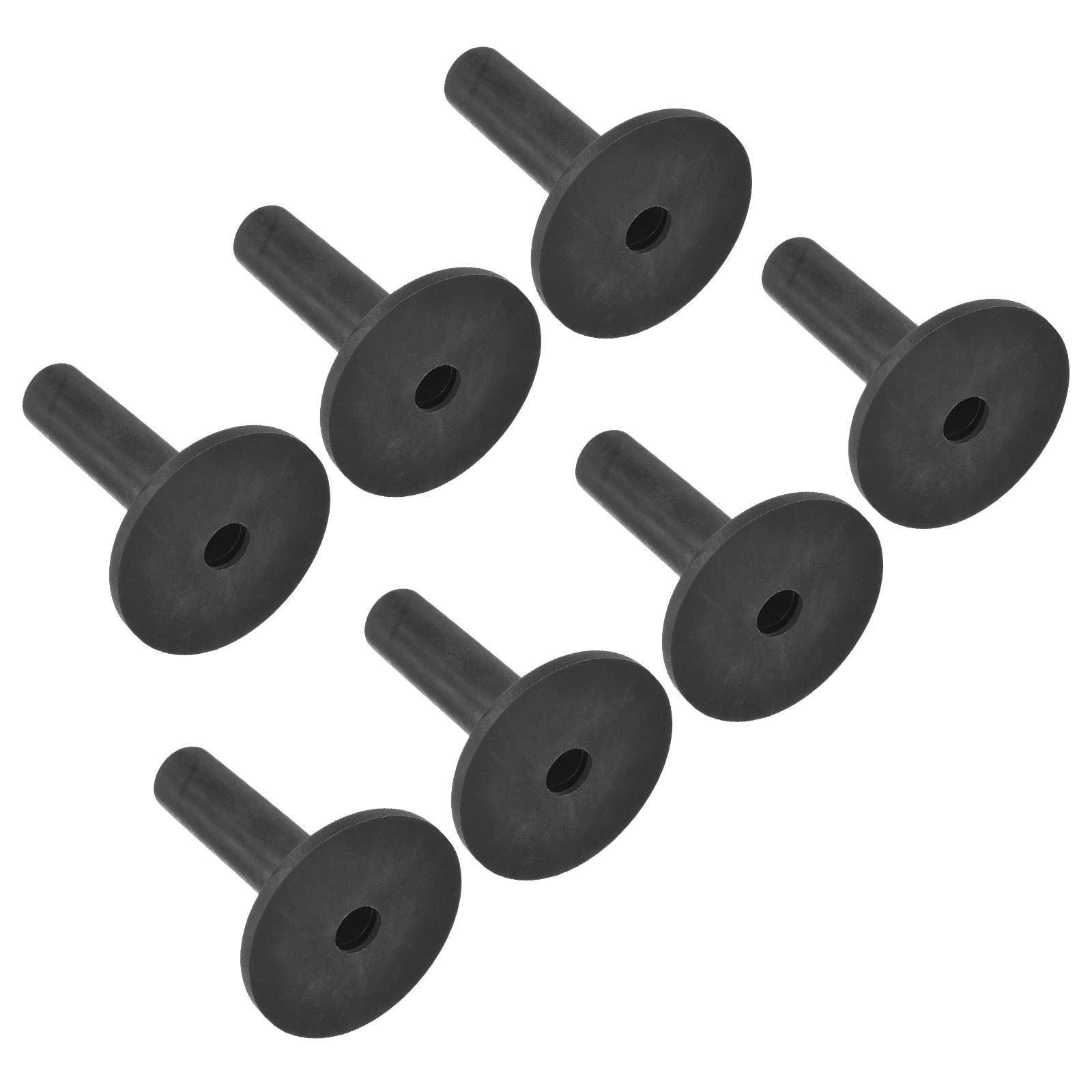 PATIKIL 2.7 Inch Rubber Golf Tee, 7 Pack Tall Training Driving Range Tee Stable Ball Holder for Outdoor Indoor Hitting Mat, Black