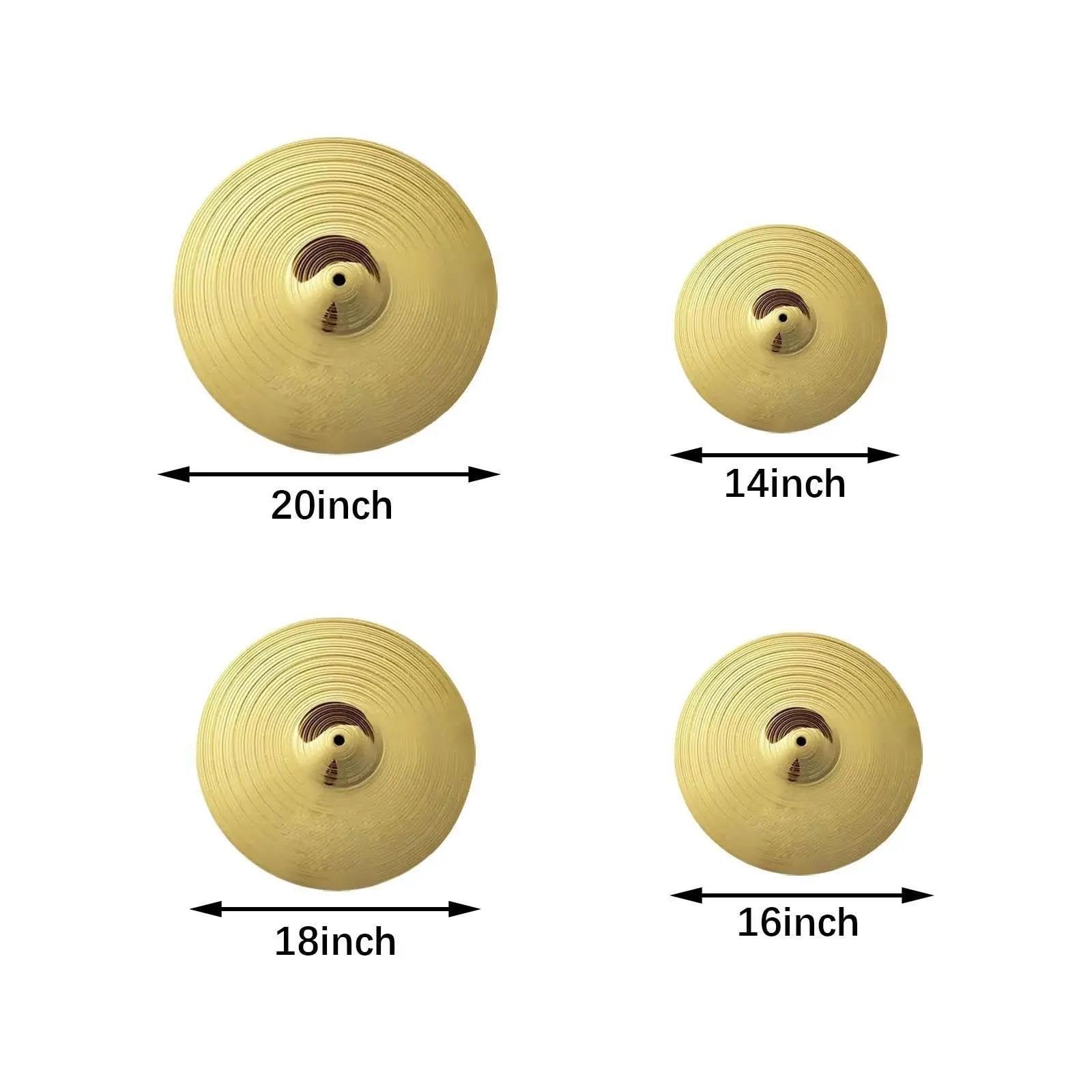 Crash-Becken Anfänger-Schlagzeuger Teile Performance-Schlagzeuger Crash Percussion Alloy Drum-Becken(4 20 Inch)