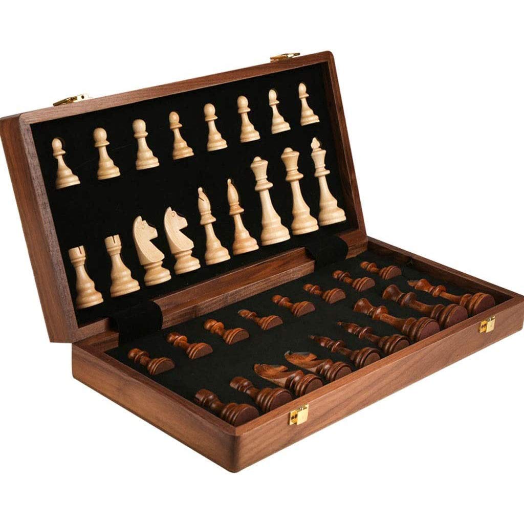 MNBV Wooden Portable Foldable Chess Board Set (Large)
