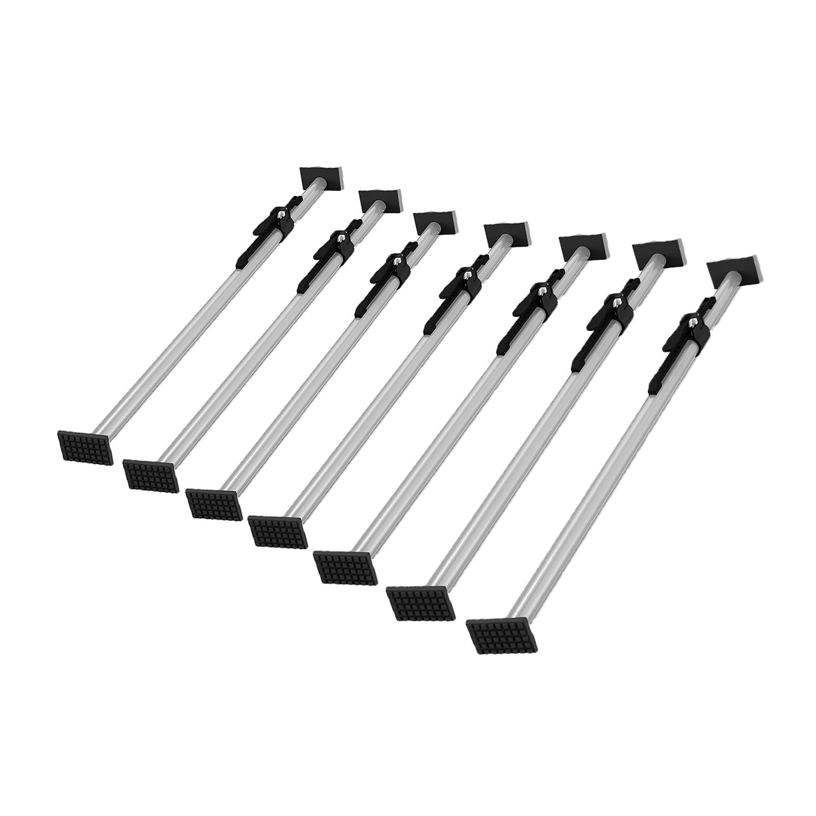 QIYFOZ Ratcheting Cargo Bar，，Adjustable Pickup Truck Bed Cargo Bar, 51.2-74.8 Inch, Ratcheting Stabilizer Support for Truck Beds & Semi Trailers, 7-Piece Set for Enhanced Cargo