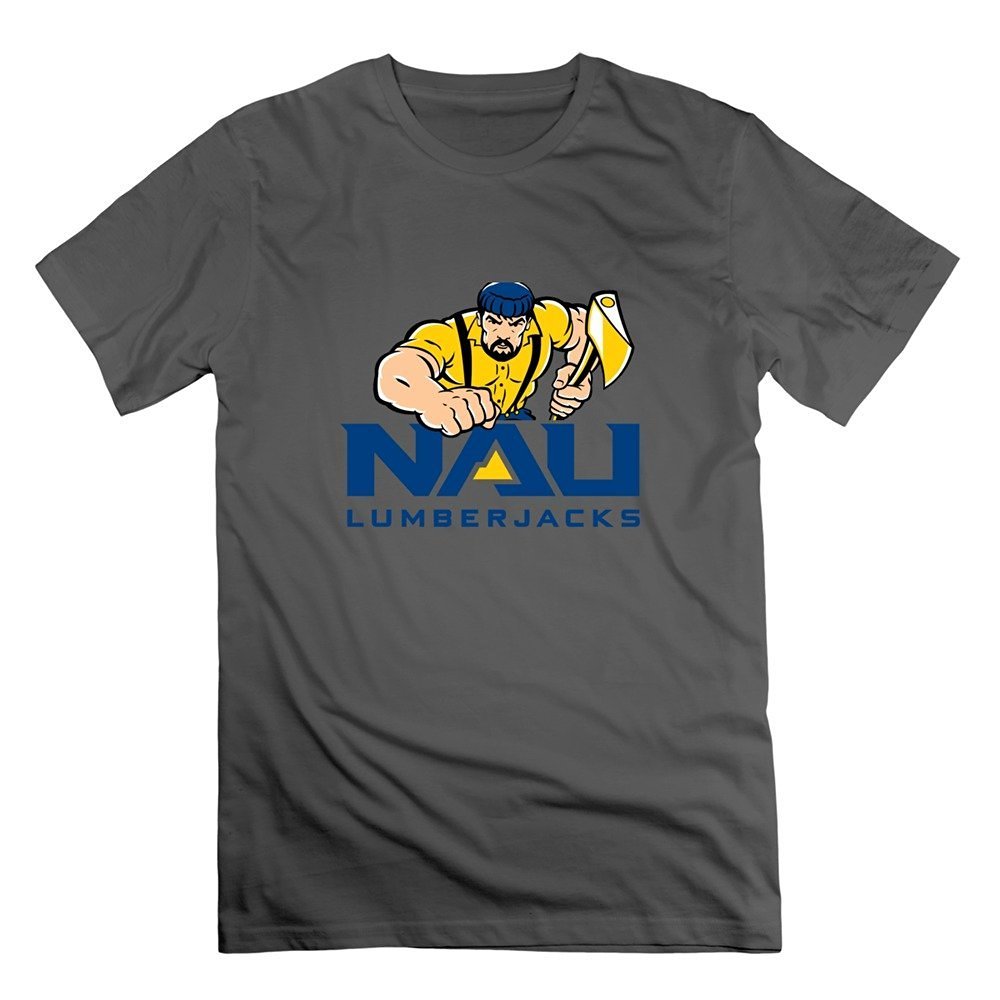 EnHui Mens Northern Arizona University Mascot O Neck Shirts