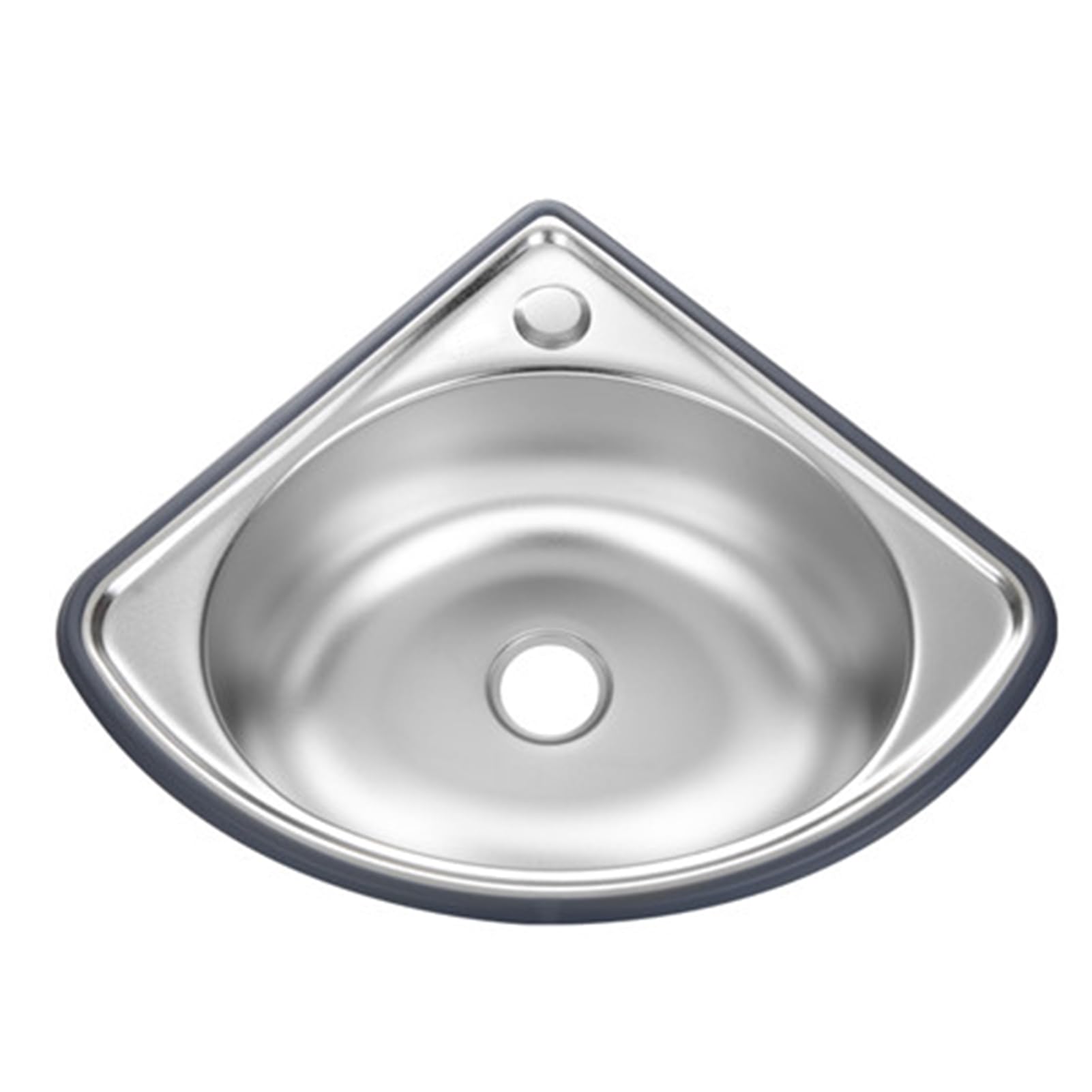 Fregadero Esquinero De Acero Inoxidable Lavabo De Pared Fregadero De Cocina Fregaderos De Un Seno Para Autocaravana Barco Baño Cocina, Ahorro De Espacio (A)