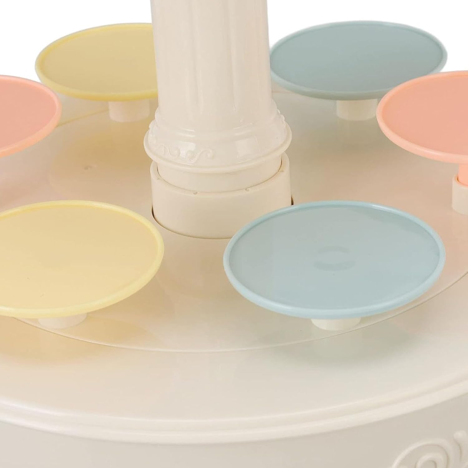 Rotating Display Tower with 2 Layer Dessert Trays for Parties Weddings Commercial Use Easy Assembly Operating Automatic Candy Serving Display Stand