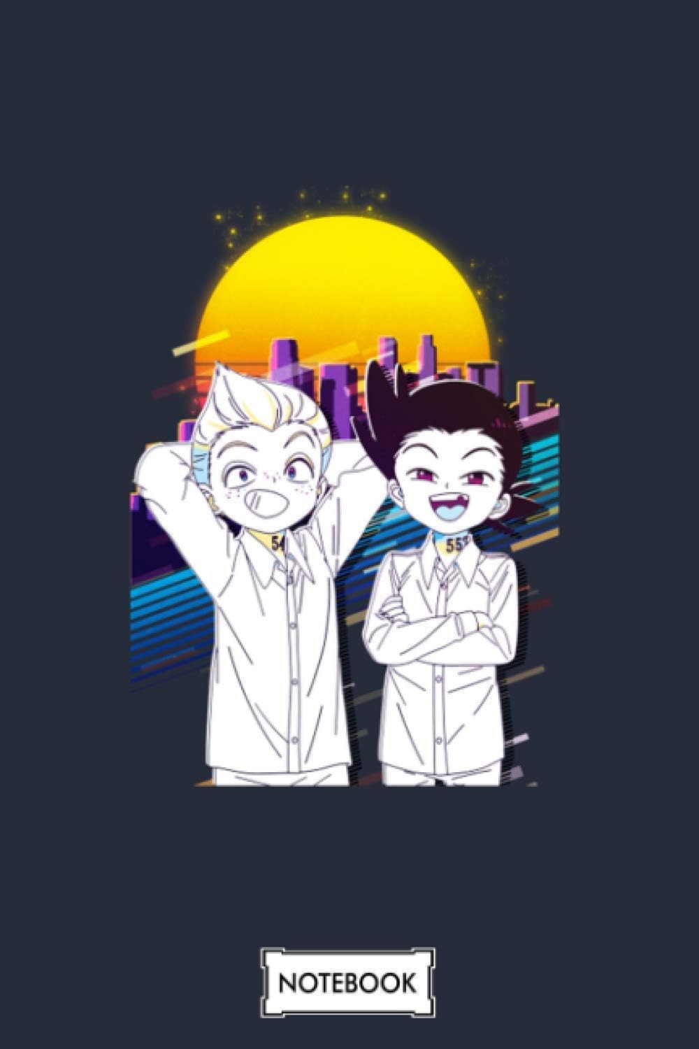 The Promised Neverland Lani And Thoma Notebook: Lined College Ruled Paper, Planner, Diary, Journal, 6x9 120 Pages, Matte Finish Cover